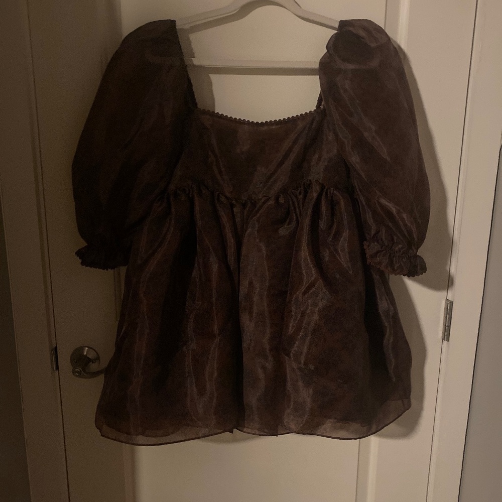 Selkie brown puff dress
